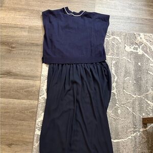 L - Max Studio Dark Blue Maxi Dress